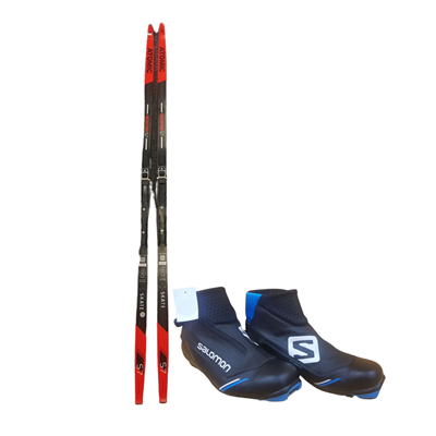 Bazárové běžecké lyže Atomic Redster S7 Skate + boty Salomon RC9 - NNN vázání 